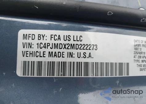 2021 Jeep Cherokee Limited 4X4 из США, поврежденный, VIN 1C4PJMDX2MD222273